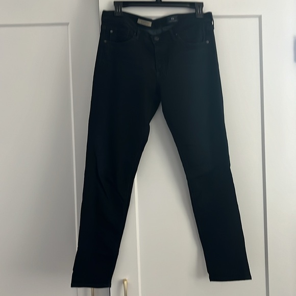 Ag Adriano Goldschmied Denim - Ag Adriano Goldschmied Jeans The Stevie Slim Straight Ankle Dark Wash Size 30
